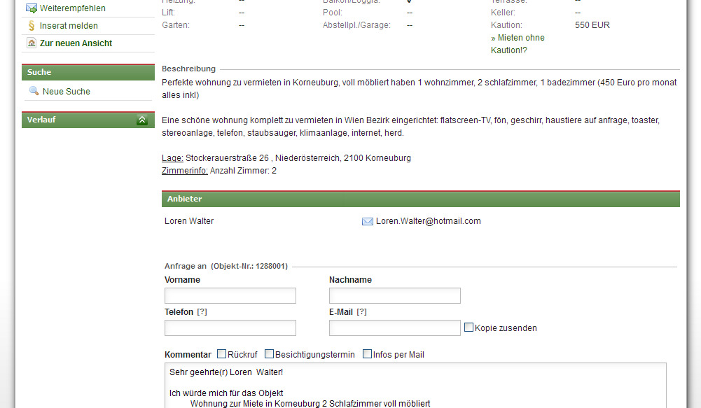 Single wohnung korneuburg