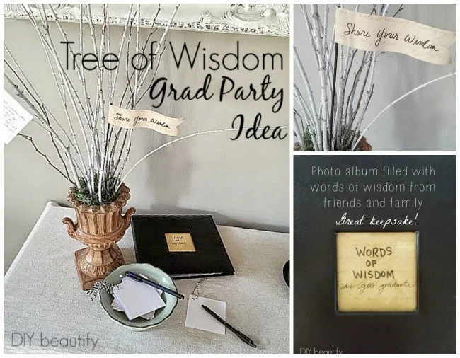DIY tree of knowledge, notes of wisdom to grads keepsake