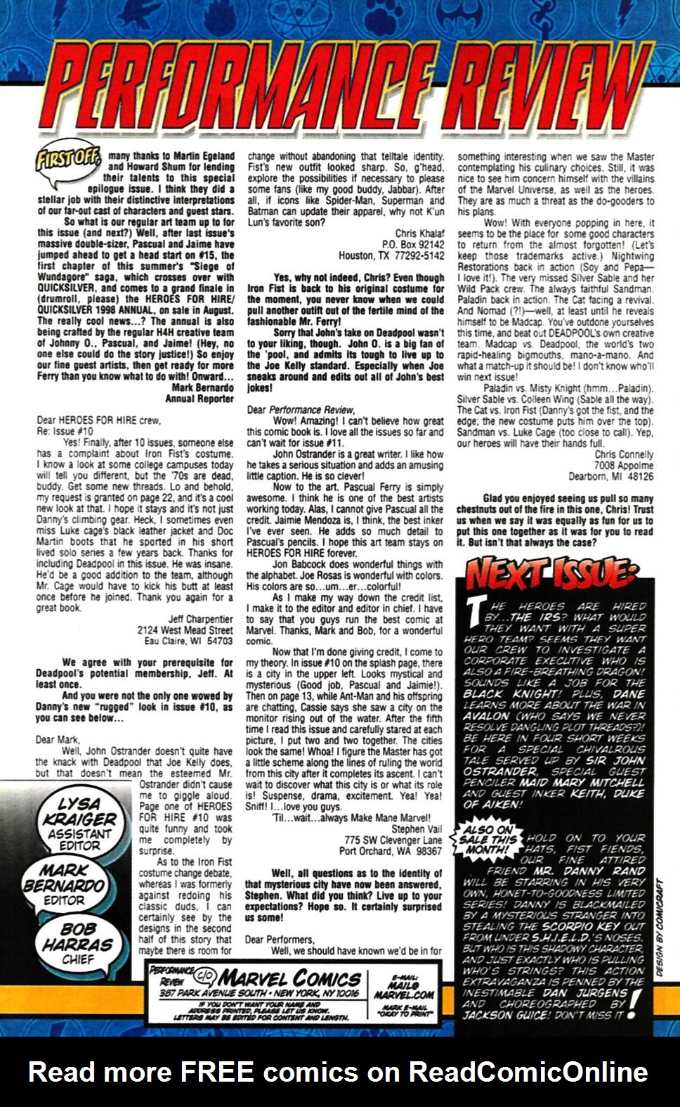 Read online Heroes For Hire (1997) comic -  Issue #13 - 24