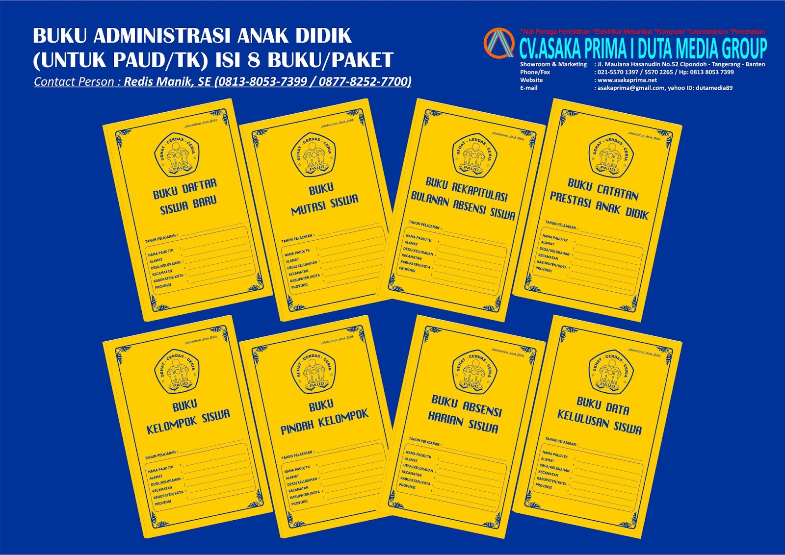 BUKU ADMINISTRASI YANG HARUS DIMILIKI PAUD (KB / TK
