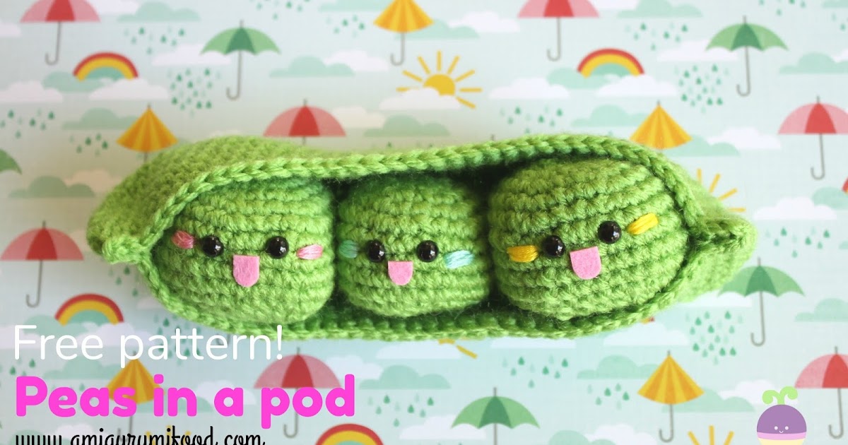 Amigurumi Food Peas in a Pod Amigurumi FoodFree pattern!!