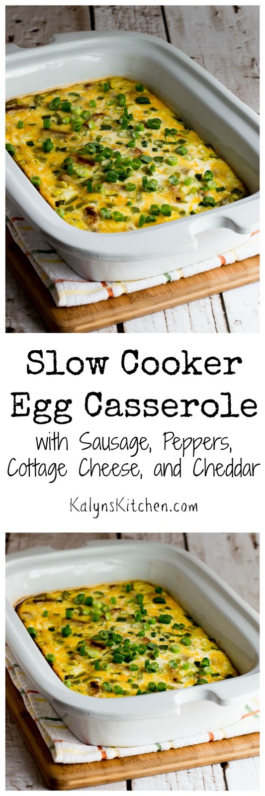 Kalyn's Kitchen®: Slow Cooker Egg Casserole with Sausage, Peppers ...