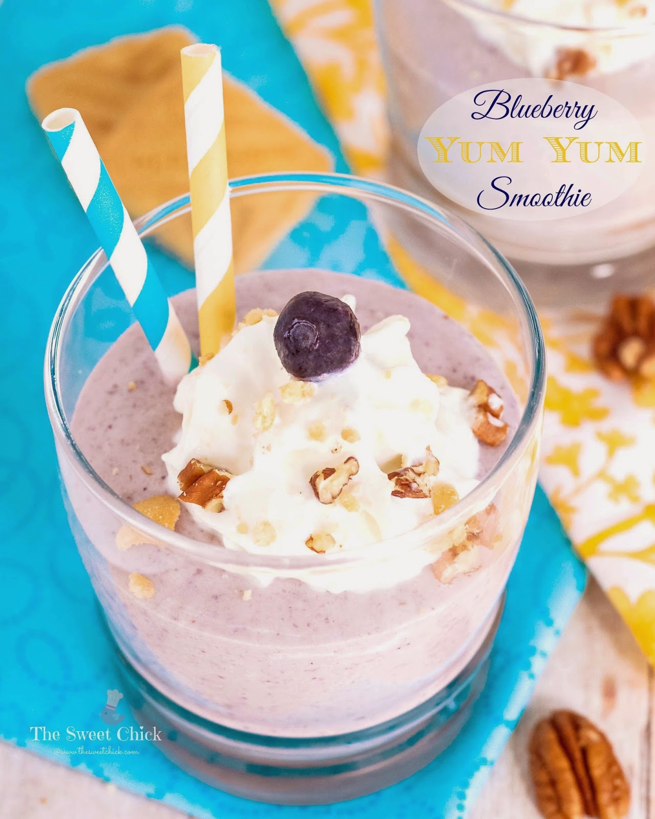 Blueberry Yum Yum Smoothie by The Sweet Chick