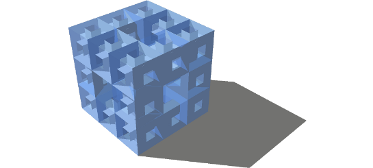 Esponja de Menger nivel 2 con sketchUp