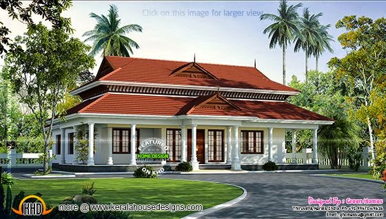 Elegant Kerala model single storied house