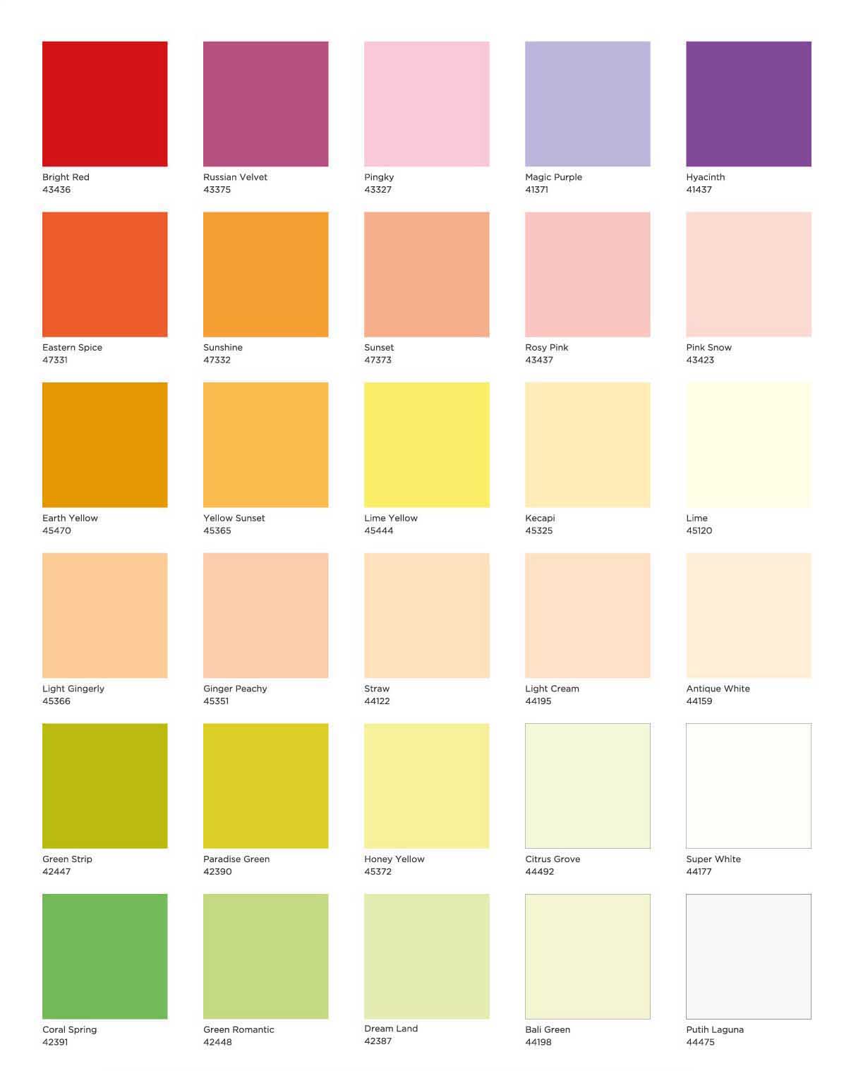 Catylac Katalog Warna  Ask Home Design