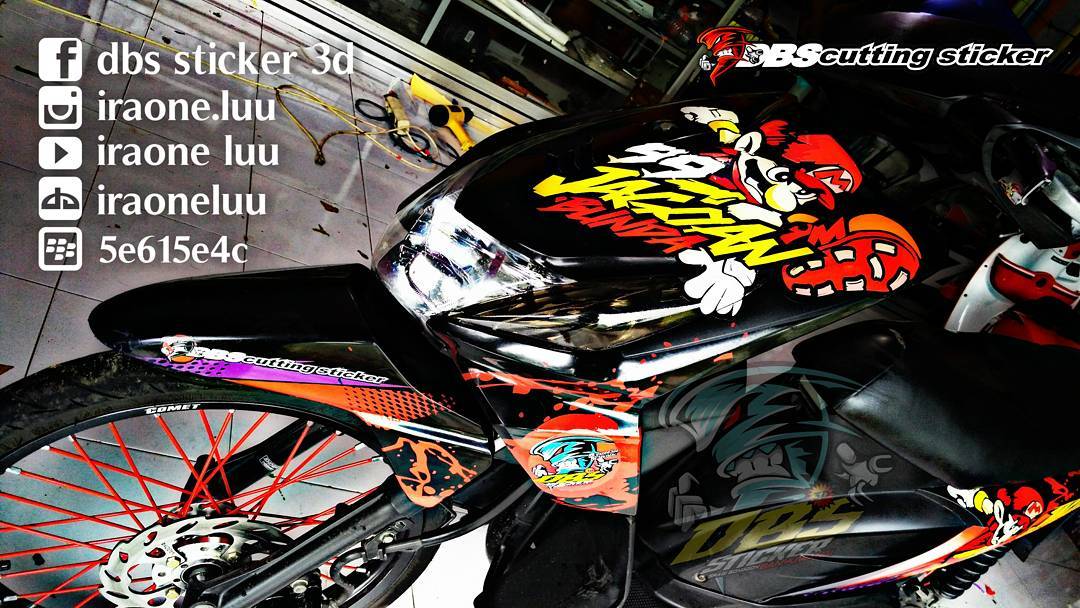 Sticker Honda Beat cutting sticker honda beat kartun mario bros dbs cutting Sticker Honda Beat cutting sticker honda beat kartun mario bros dbs cutting