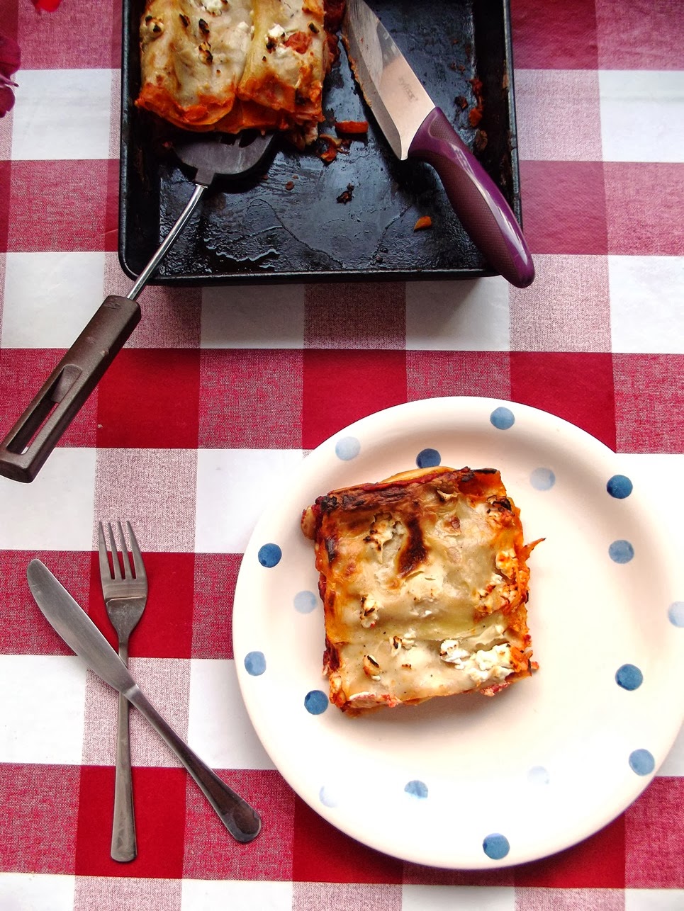 The Skint Gourmet Butternut Squash and Goat's Cheese Lasagne