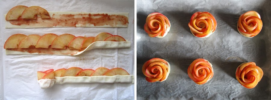 Rosas de manzana y hojaldre (Siempredulces) - Elaboración Paso 2