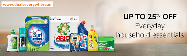 Get up to 25% off on everyday Household Essentials - Amazon