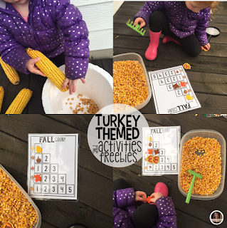 Turkey Colors is a fun hands on activity to help students work on color identification. #Turkeyactivities #preschool