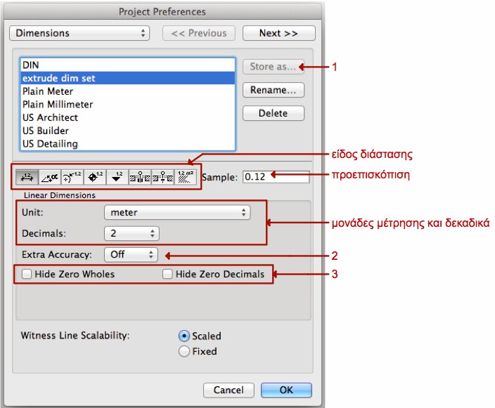 Dimension Programer representation in architecture : dimension units