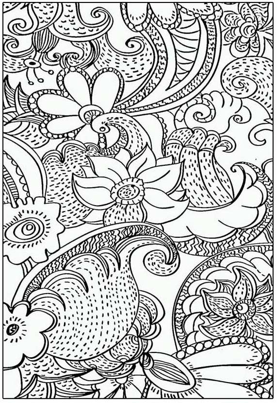 Complex Flower Coloring Pages