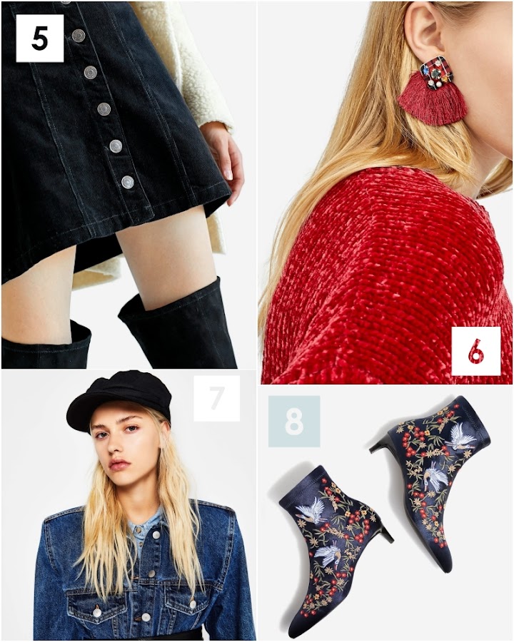 tendencias, otoño, invierno, 2017, gorra marinera, baker boy, kitten heels, pana, maxi pendientes