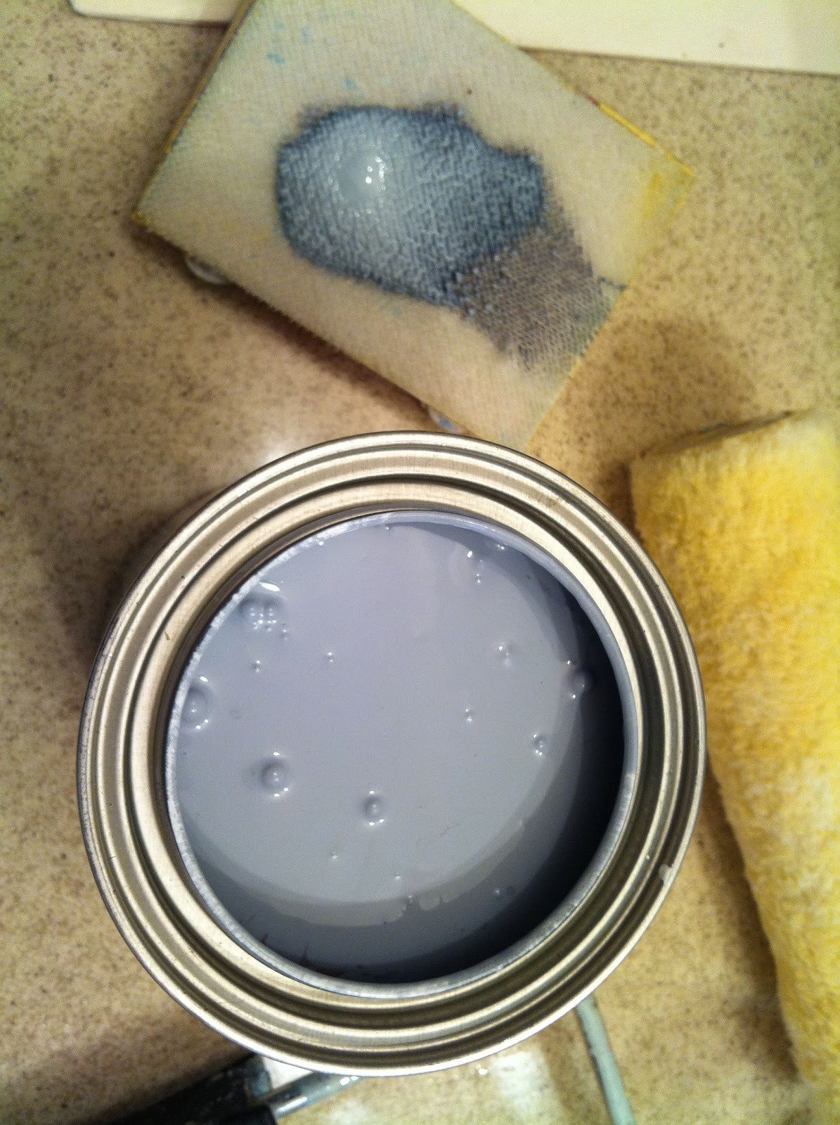 The Pfaff Pfix Lowe's Olympic One Paint, in Sherwin Williams Aleutian