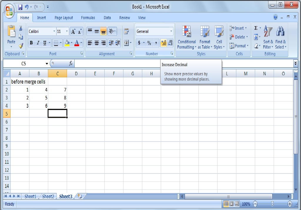 computech How to merge the cells in Spreadsheet?