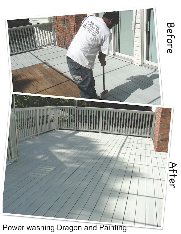 Power washing Dragon and Painting PDP.™ How to maintain your deck, to keep it looking