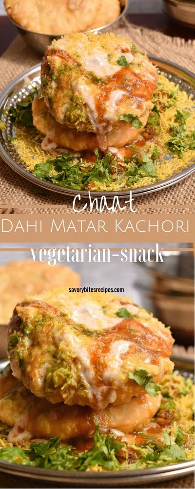 Chaat Street Food Dahi Matar Kachori Chaat Recipe