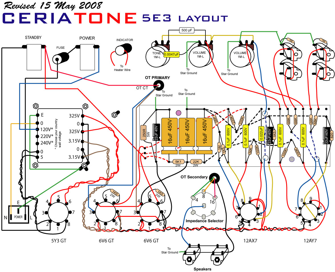 Fender Tweed Deluxe Schematic