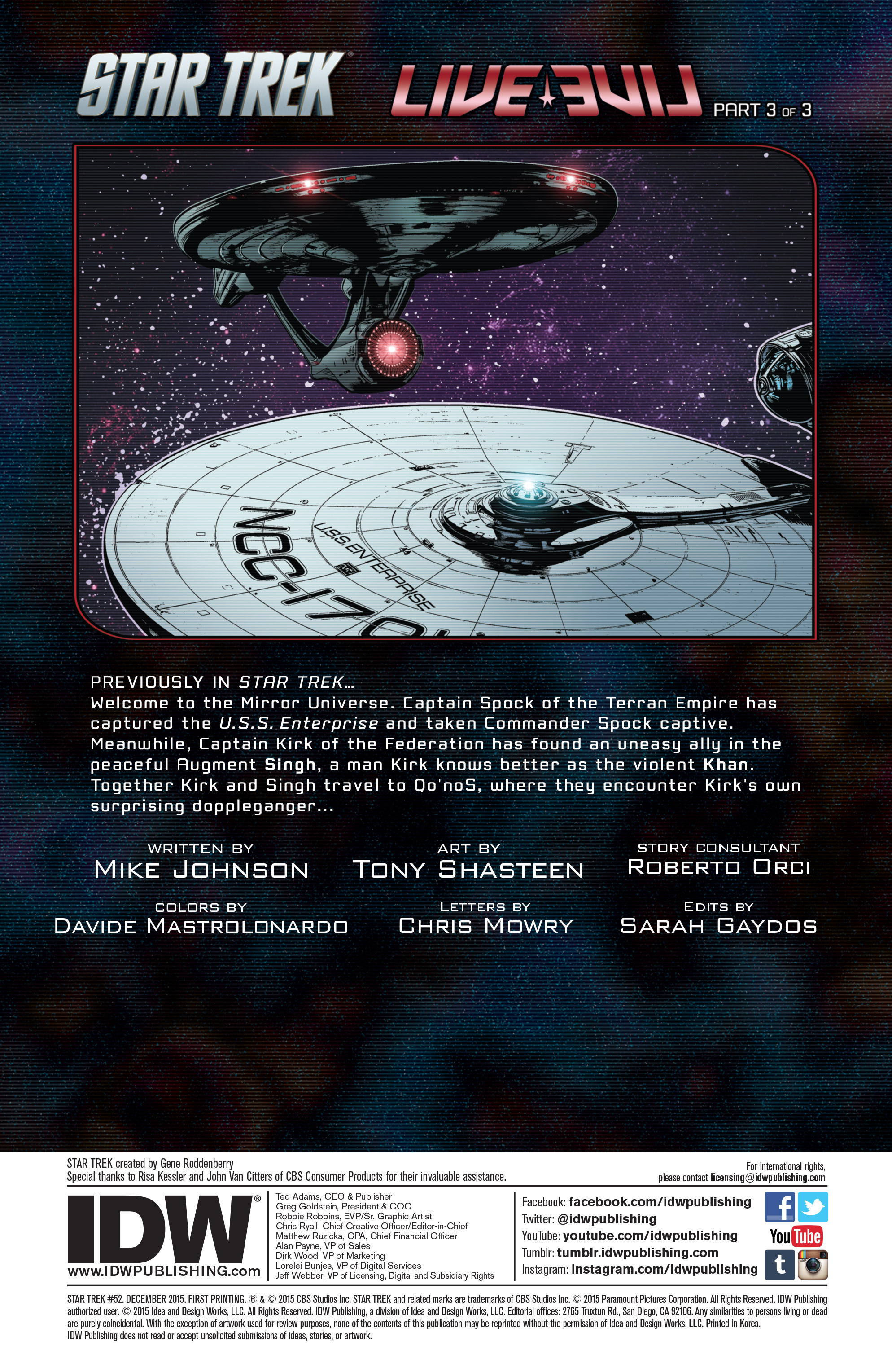 Read online Star Trek (2011) comic -  Issue #52 - 2