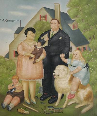 Uma Família - Fernando Botero e suas pinturas ~ O pintor das figuras volumosas