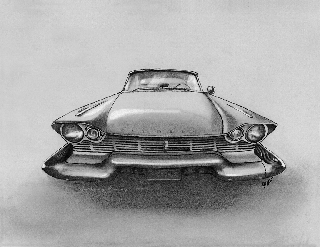 Anthony Billings Art: The Car - charcoal