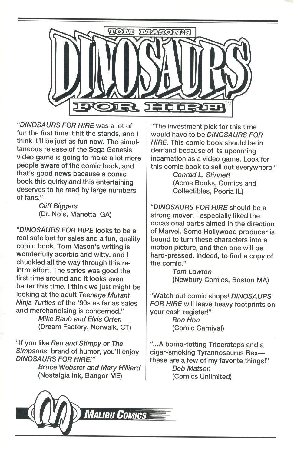 Read online Dinosaurs For Hire comic -  Issue # _Ashcan - 19