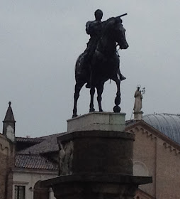 The statue is of the military leader Erasmus da Narni, known as Gattamelata