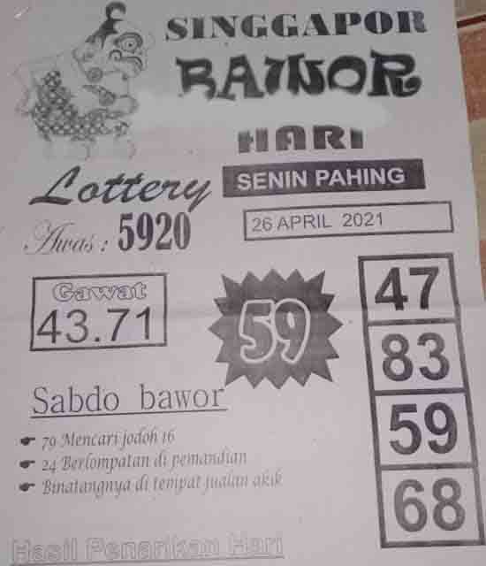 Syair Sgp 26 April 2021 - Prediksi Sgp 26 April 2021 - Ubertoto