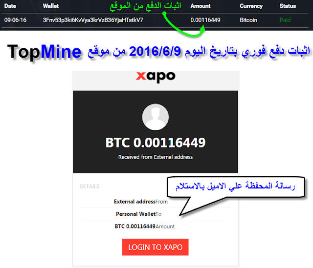 شرح موقع topmine لتعدين البيتكوين وبونص 5 تراكس للتعدين مجانا Topmine%2B9