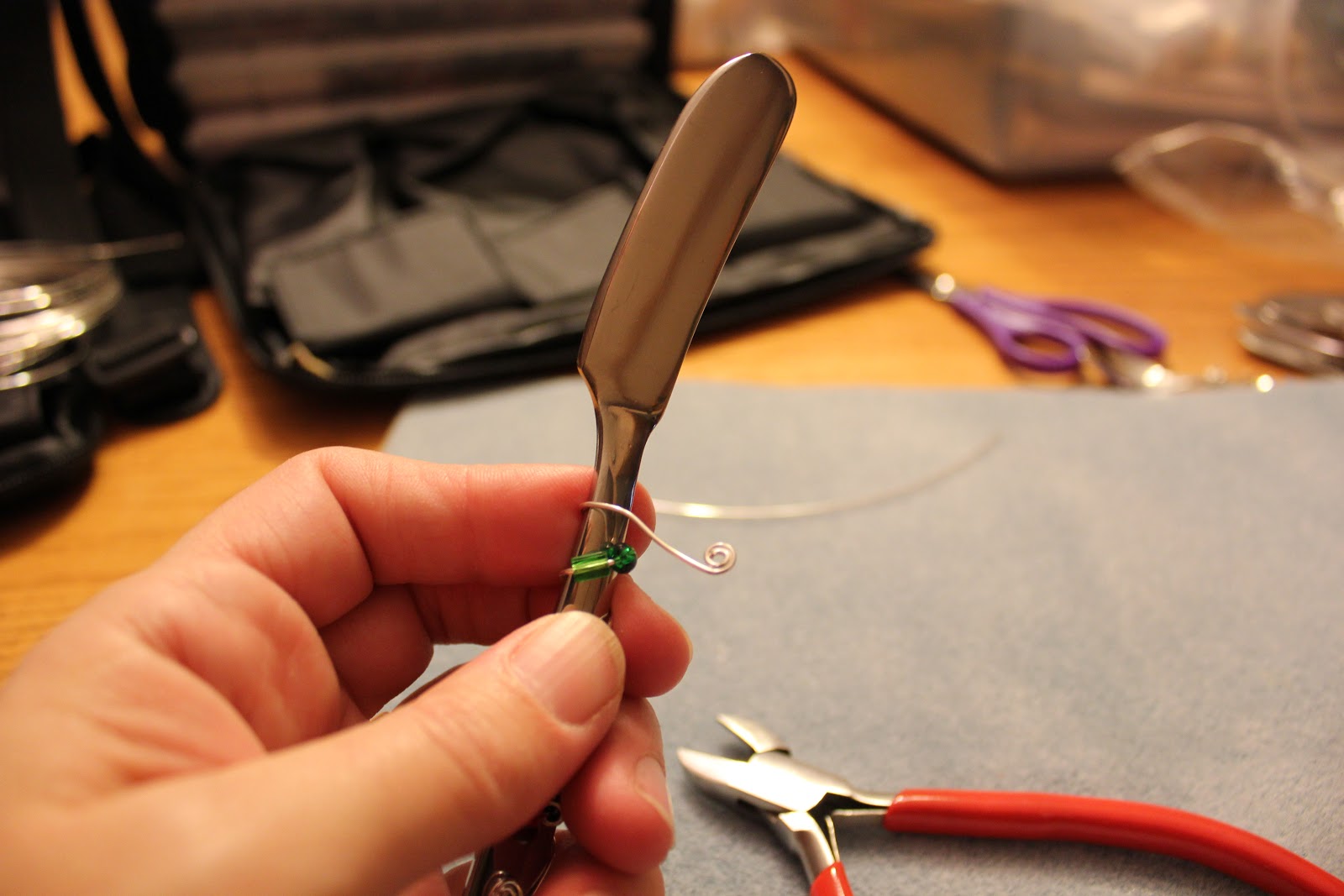 La Joie! Everyday Joy.... Beaded Jelly Spoon & Butter Knife