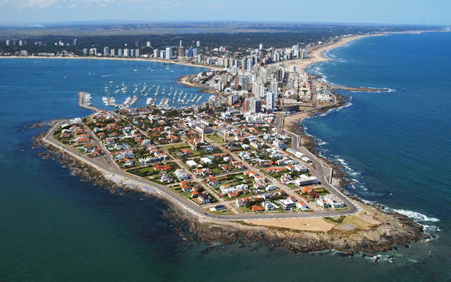 Imagem aérea de Punta del Este