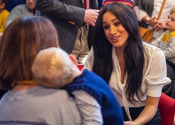 Prince Harry and Meghan Markle visited the Broom Farm Community Centre in Windsor where they met with military families