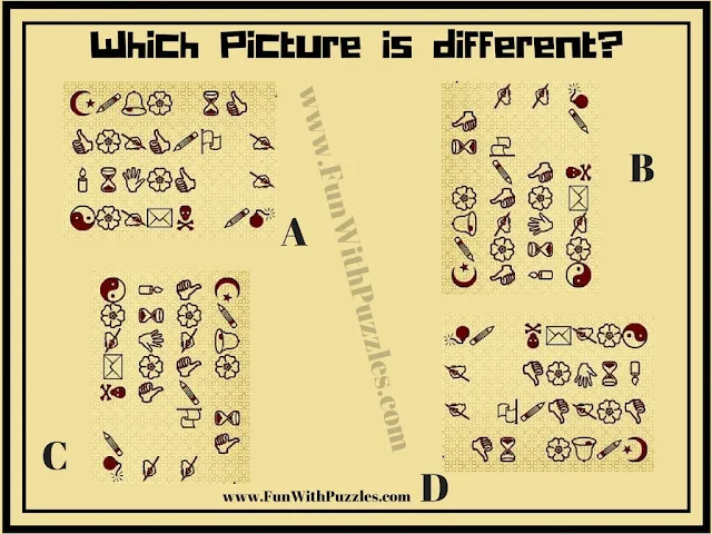 Code Breaking Game Odd One Out Picture Puzzle