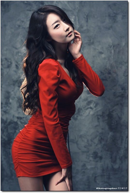 Park Hyun Sun 박현선 Sexy Tight Red Dress I Am An Asian Girl