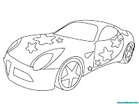 Gambar mobil balap untuk diwarnai
