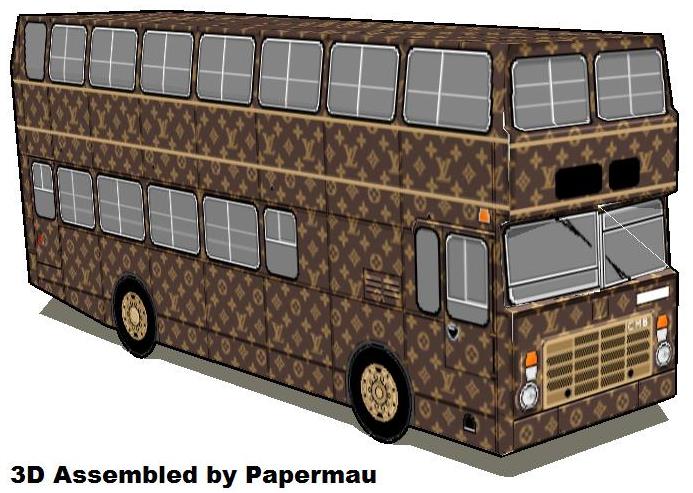 PAPERMAU: Leyland Victory Bus Louis Vuitton Paper Model - by Paper