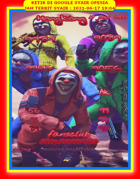 Prediksi Hk Kamis 17 Juni 2021 Kodal Prediksi