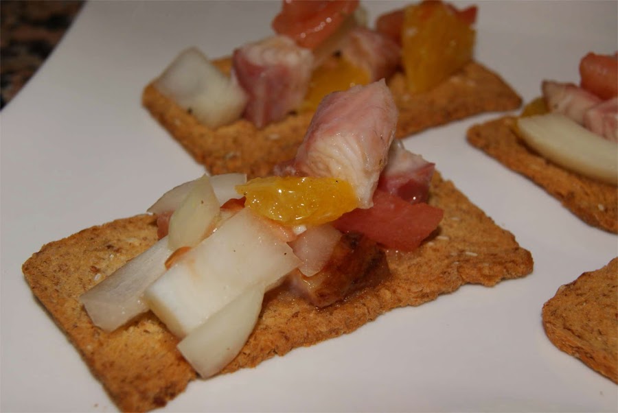 Canapes de anguila paso 3