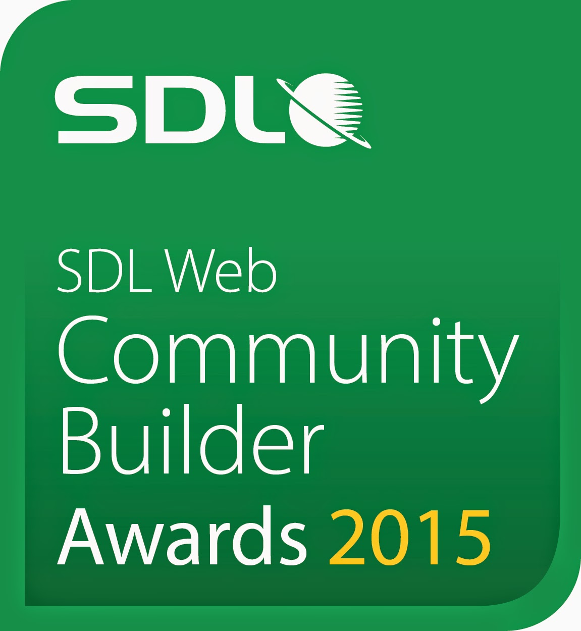 2015 SDL Web Community Builder Award