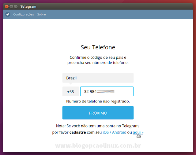 Crie uma nova conta no Telegram através do Telegram Desktop Crie uma nova conta no Telegram através do Telegram Desktop