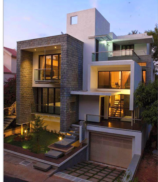 Modern Residences Exterior Small Villas Designs Ideas ...
