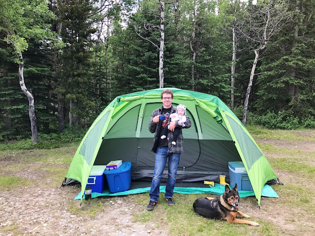 Camping in the Kootenay Plains, Alberta 