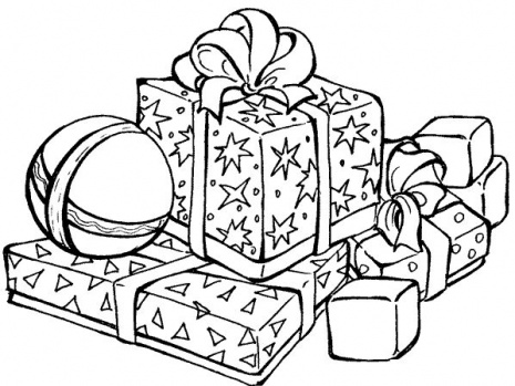 Christmas Gifts Coloring Pages To Kids