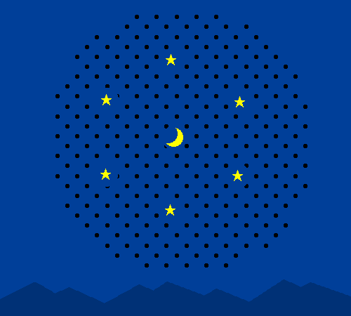 Disappearing Stars-Optical Illusion