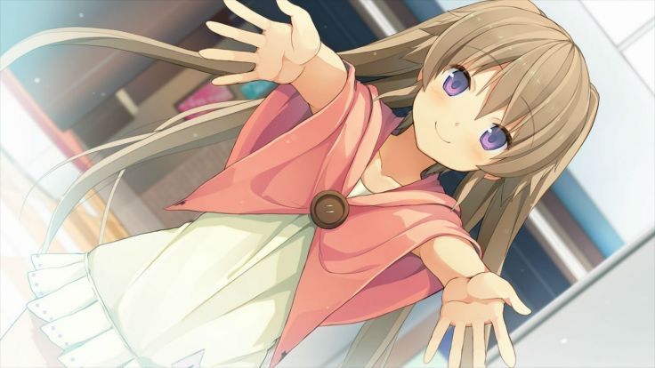 Anime girl hands up