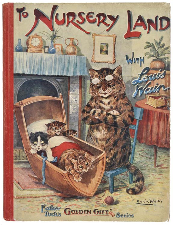 Raphael Tuck & Sons Louis Wain Cats Christmas Card Smoking Cigars
