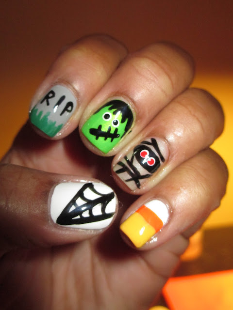 Fairly Charming: Late Night Halloween Nails :D