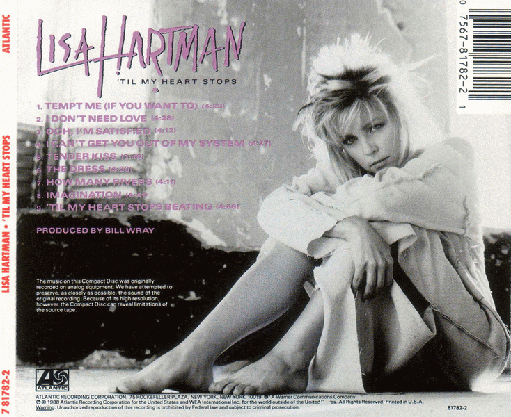 Hard Rock / AOR Heaven: LISA HARTMAN - 'Til My Heart Stops (1988)