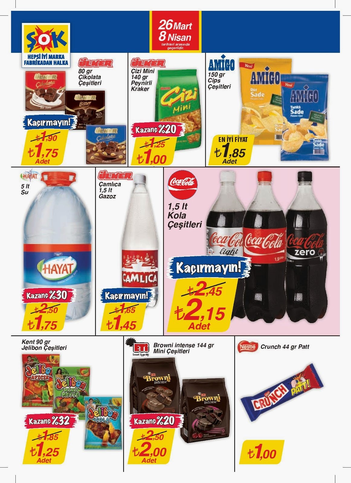 Şok Market 26 Mart 2014 Aktüel Ürünler ve Kampanyalar Kataloğu Fırsat